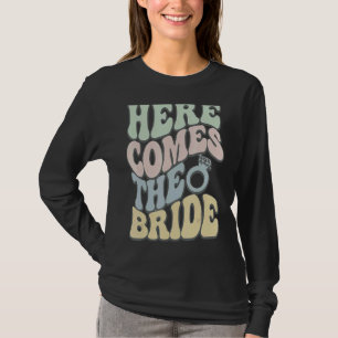 T-shirt Retro Voici Le Mariage de mariée des années 60 par