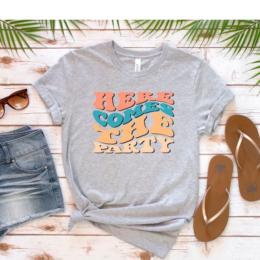 T-shirt Retro Voici venir la fête Enterrement de vie de je