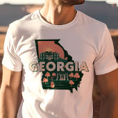 T-shirt Retro Voyage Iconic Georgia Graphic