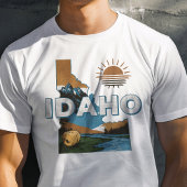 T-shirt Retro Voyage Iconic Idaho Graphisme