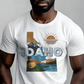 T-shirt Retro Voyage Iconic Idaho Graphisme