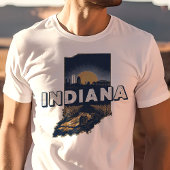 T-shirt Retro Voyage Iconic Indiana Graphic