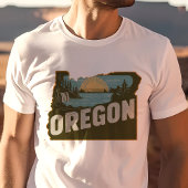 T-shirt Retro Voyage Iconic Oregon Graphic