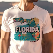T-shirt Retro Voyage Iconique Floride Graphisme