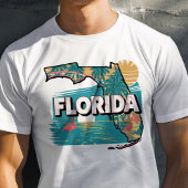 T-shirt Retro Voyage Iconique Floride Graphisme