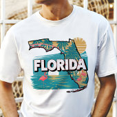 T-shirt Retro Voyage Iconique Floride Graphisme