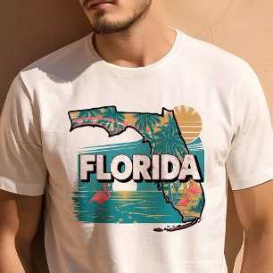 T-shirt Retro Voyage Iconique Floride Graphisme