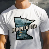 T-shirt Retro Voyage Iconique Minnesota Graphisme