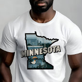 T-shirt Retro Voyage Iconique Minnesota Graphisme