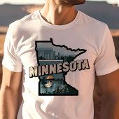 T-shirt Retro Voyage Iconique Minnesota Graphisme