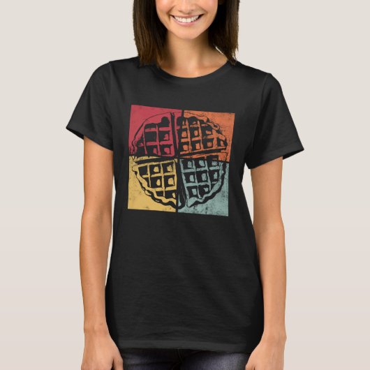 T-shirt Retro Waffle Chef de Hobby Gourmet (Devant)
