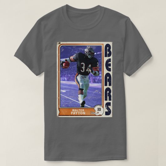 T-shirt Retro Walter Payton Trading d (Design devant)