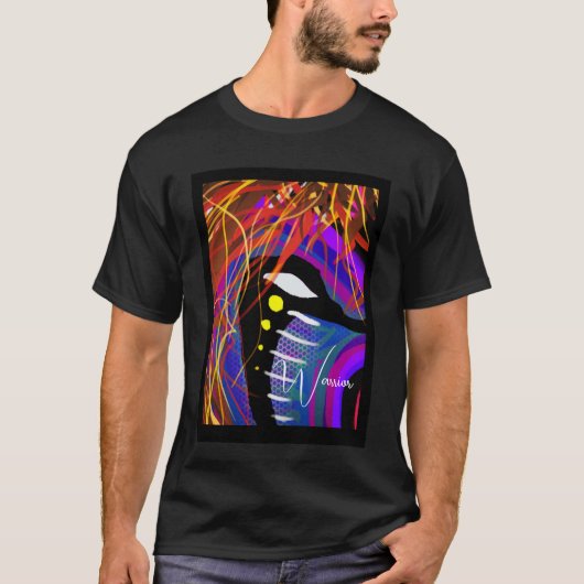T-shirt Retro Warrior Abstracte Vintage (Voorkant)