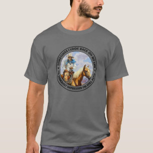 T-shirt Retro Western Cowboy Parfois Je Regarde En Retour 