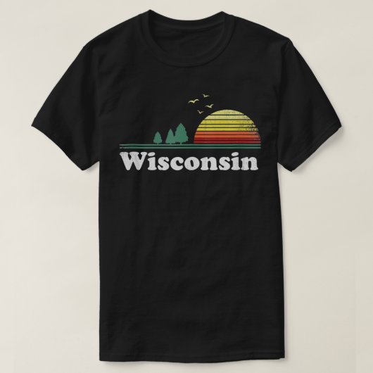 T-shirt Retro Wisconsin State Park WI Home Design (Design devant)