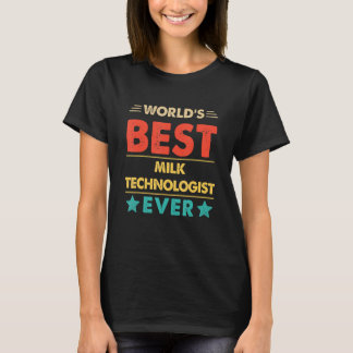 T-shirt Retro World's Best Milk Technologist Ever