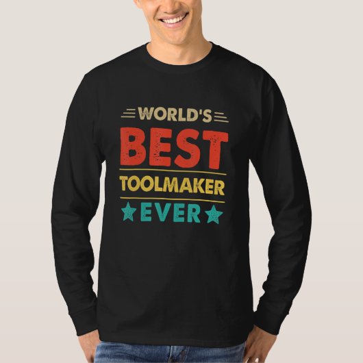 T-shirt Retro World's Best Toolmaker Ever (Devant)