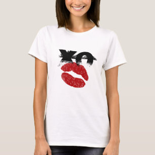 T-Shirt rétro XO XO kiss me / Fête amusante pour p