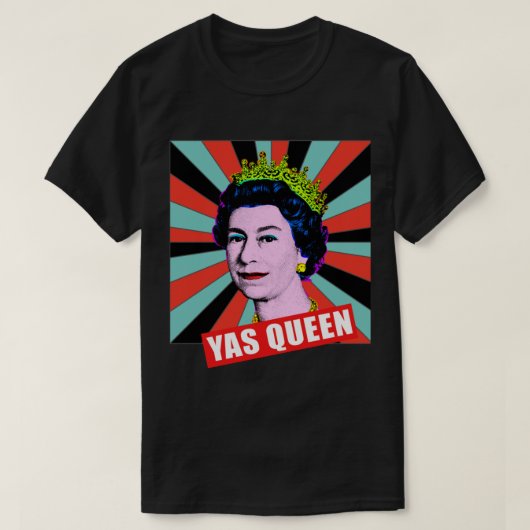 T-shirt Rétro Yas Reine Elizabeth II Son Altesse Royale Qu (Design devant)