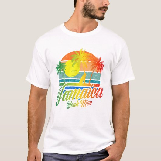 T-shirt Retro Yeah Mon Jamaica Summer (Devant)