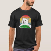 T-shirt Retro Yelling Confused Cat Internet Mème Vegan Kit (Devant)