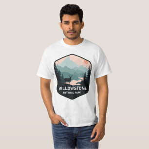 T-shirt Retro Yellowstone National Park Deer Cadeau Vintag
