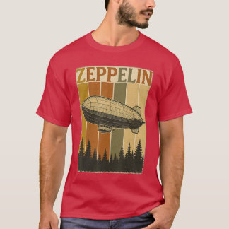 T-shirt Retro Zeppelin Airship Vintage Rock Styleee for Me