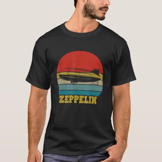 T-shirt Rétro Zeppelin Blimp Dirigible les années 70 3 (Devant)