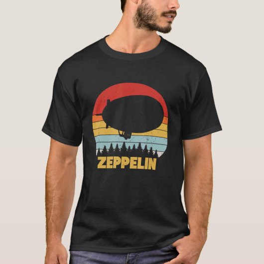 T-shirt Rétro Zeppelin Dirigible Blimp Airship les années  (Devant)