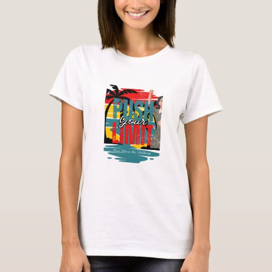 T-shirt retromotivation jaune bleu (Devant)