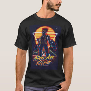 T-shirt Rétroonde néon des années 80 du duc Nukem
