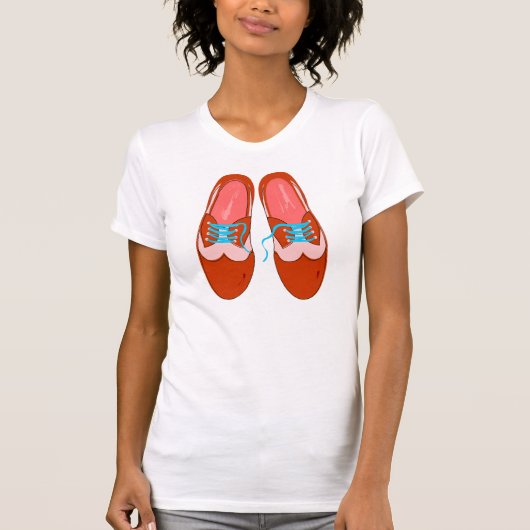 T-shirt Rétros chaussures rouges (Devant)