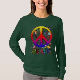 T-shirt Rétros oiseaux et fleurs modernes des textes de