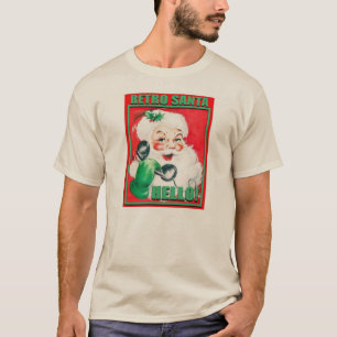 T-shirt RetroSantaHello-MensHanesNanoTee