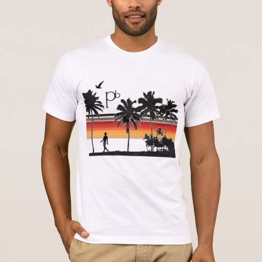 T-shirt RetroSunsetBeach1 (Devant)