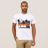 T-shirt RetroSunsetBeach1 (Devant entier)