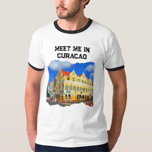 T-shirt Retrouvez-moi à Curaçao (Devant)