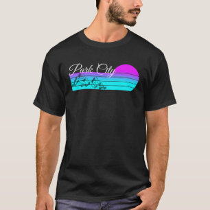 T-shirt Rétrowave Park City Utah Vaporwave Rétro Graphisme