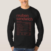 T-shirt Reuben Sandwich Nutrition Fact Thankgiving Christ (Devant)