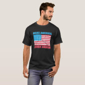 T-shirt Réunifier l'Union américaine avec le drapeau améri (Devant entier)