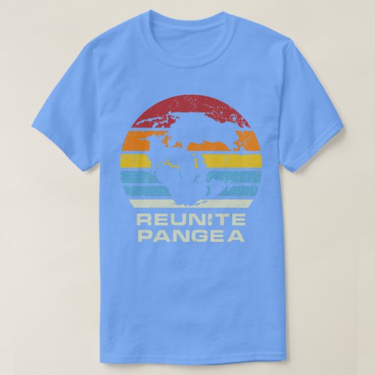 T-shirt Reunifier Pangea style rétro lever de soleil (Design devant)