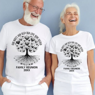 T-shirt Réunion d'arbre généalogique personnalisé 