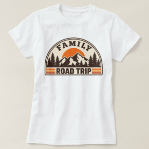 T-shirt Réunion de famille féminine en road trip