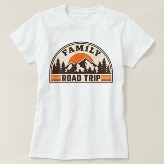 T-shirt Réunion de famille féminine en road trip