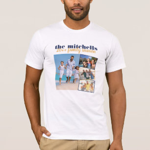 T-shirt Réunion de famille personnalisée avec 4 photos en