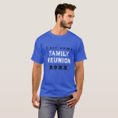 T-shirt Réunion de famille personnalisée bleue, créez votr (Devant entier)