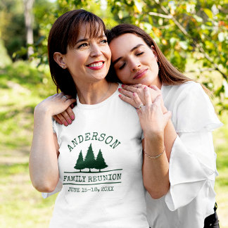 T-shirt Réunion de famille Pins rustiques Arbres femmes