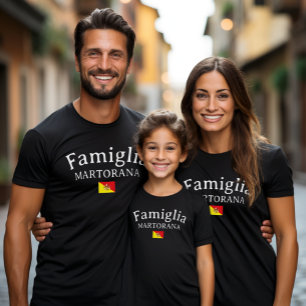 T-shirt Réunion de famille sicilienne personnalisée Famigl