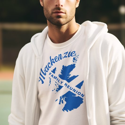 T-shirt Réunion de la famille du drapeau écossais