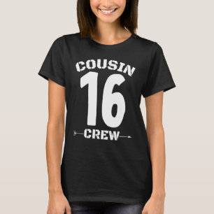 T-shirt Réunion de l'équipe de cousins numéro 16 Groupe fa